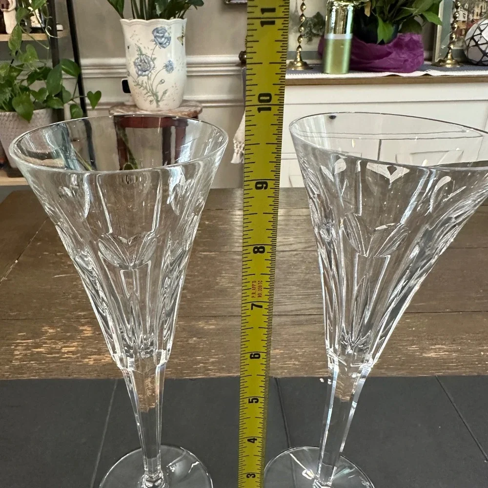 Waterford Crystal Millennium LOVE Toasting Flutes Vintage 2000 Ltd Edition